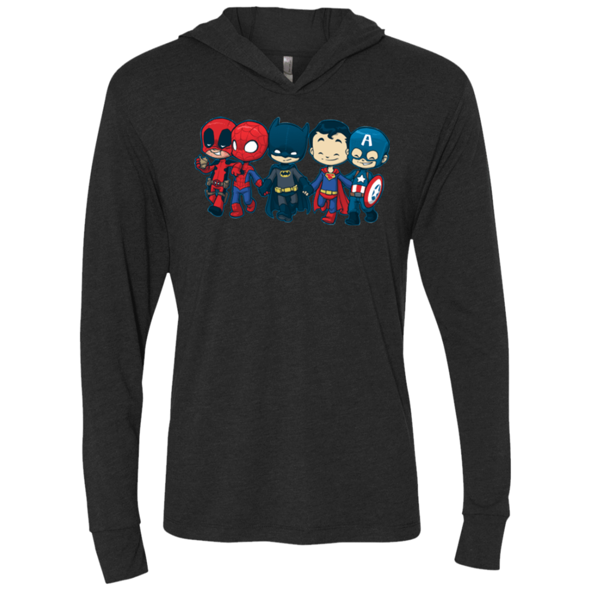 T-Shirts Vintage Black / X-Small Super Cross Over Bros Triblend Long Sleeve Hoodie Tee