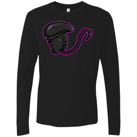 T-Shirts Black / Small Super Cute Alien Men's Premium Long Sleeve