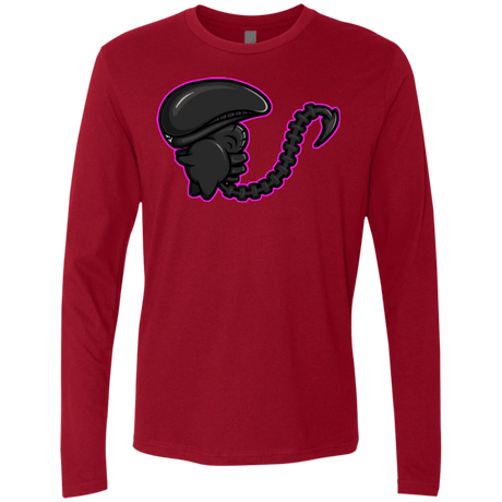 T-Shirts Cardinal / Small Super Cute Alien Men's Premium Long Sleeve