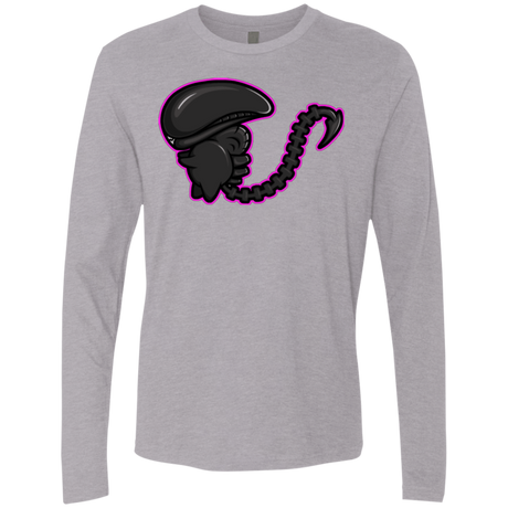 T-Shirts Heather Grey / Small Super Cute Alien Men's Premium Long Sleeve