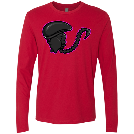 T-Shirts Red / Small Super Cute Alien Men's Premium Long Sleeve