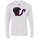 T-Shirts Heather White / X-Small Super Cute Alien Triblend Long Sleeve Hoodie Tee
