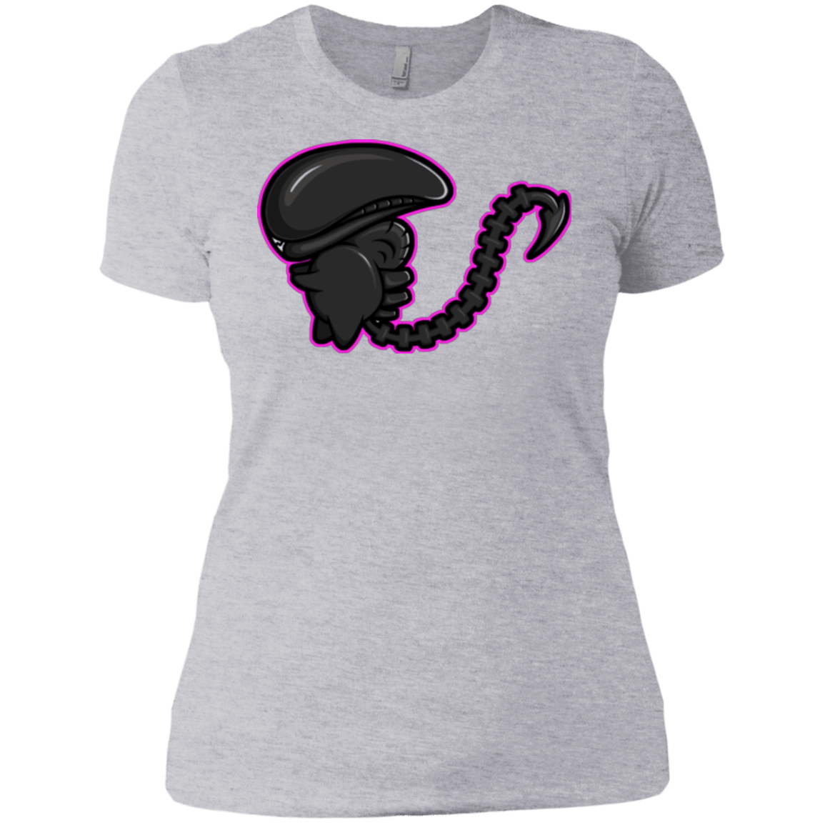 T-Shirts Heather Grey / X-Small Super Cute Alien Women's Premium T-Shirt
