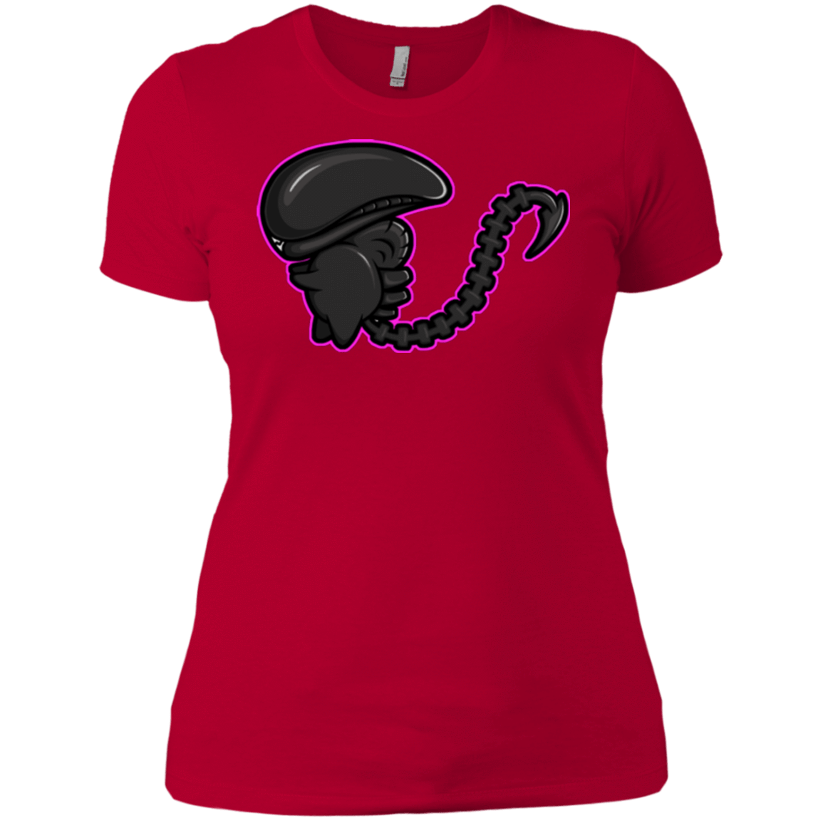 T-Shirts Red / X-Small Super Cute Alien Women's Premium T-Shirt