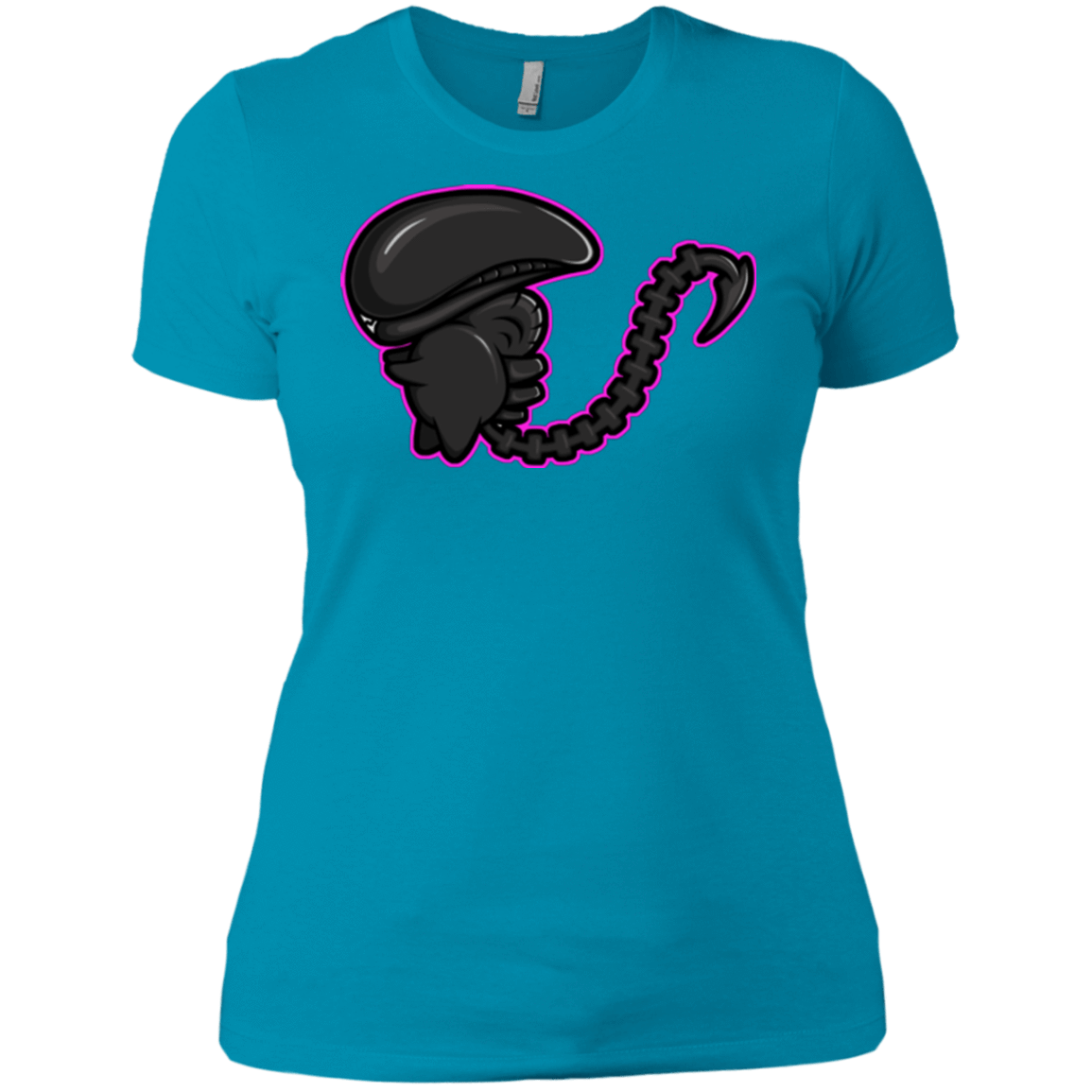 T-Shirts Turquoise / X-Small Super Cute Alien Women's Premium T-Shirt