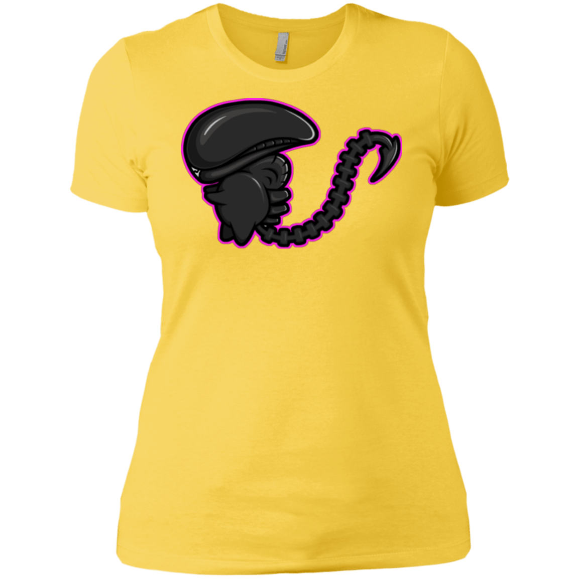 T-Shirts Vibrant Yellow / X-Small Super Cute Alien Women's Premium T-Shirt