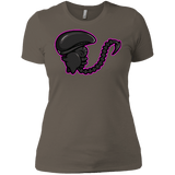 T-Shirts Warm Grey / X-Small Super Cute Alien Women's Premium T-Shirt