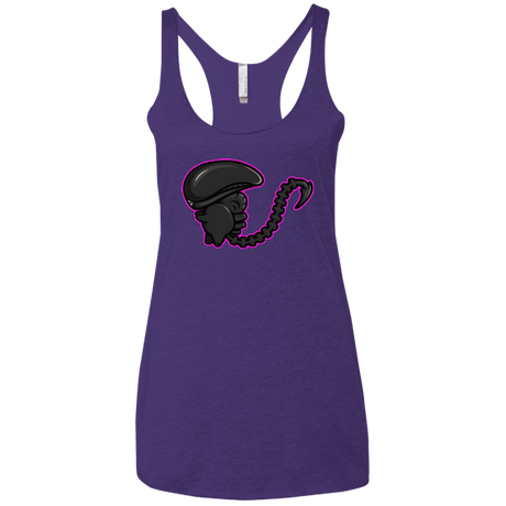 T-Shirts Purple / X-Small Super Cute Alien Women's Triblend Racerback Tank