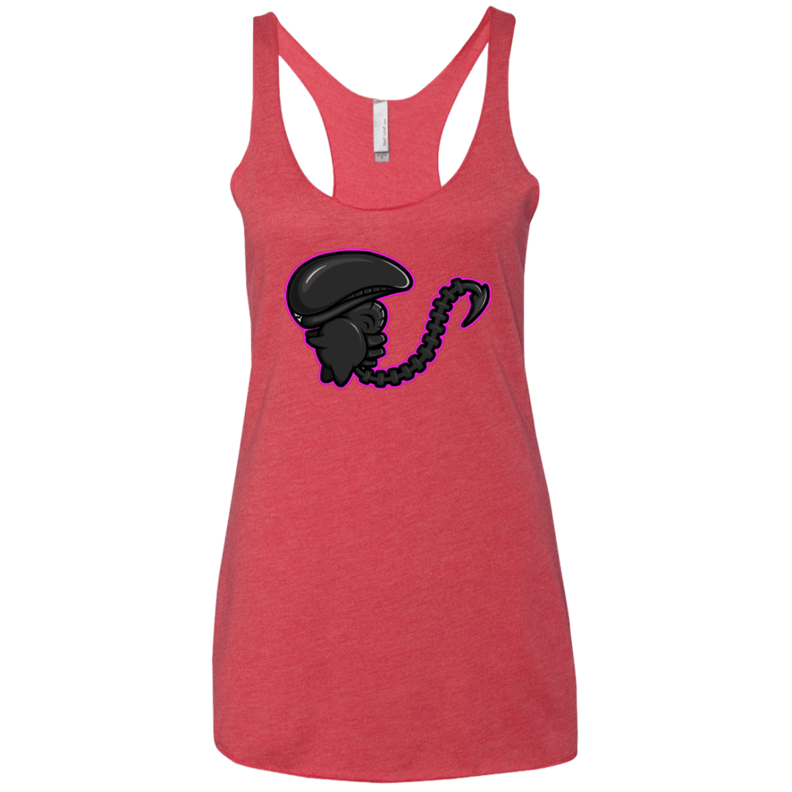 T-Shirts Vintage Red / X-Small Super Cute Alien Women's Triblend Racerback Tank