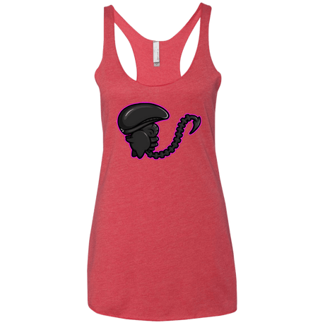 T-Shirts Vintage Red / X-Small Super Cute Alien Women's Triblend Racerback Tank
