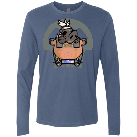 T-Shirts Indigo / Small Super Cute Hog Men's Premium Long Sleeve