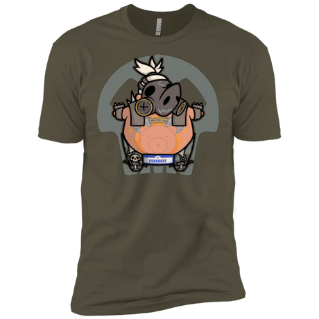 T-Shirts Military Green / X-Small Super Cute Hog Men's Premium T-Shirt