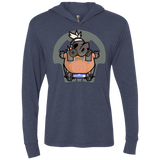 T-Shirts Vintage Navy / X-Small Super Cute Hog Triblend Long Sleeve Hoodie Tee