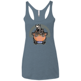 T-Shirts Indigo / X-Small Super Cute Hog Women's Triblend Racerback Tank