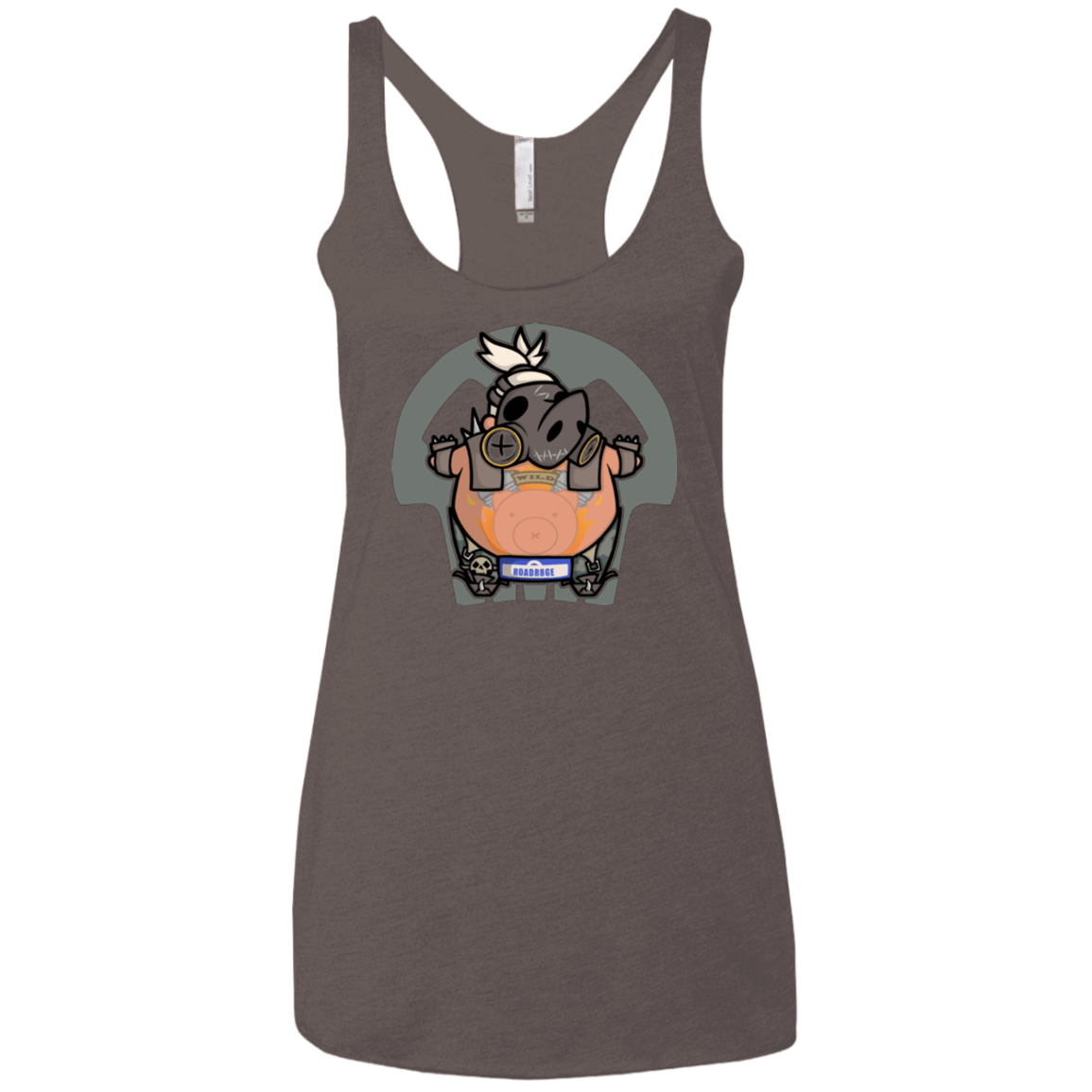T-Shirts Macchiato / X-Small Super Cute Hog Women's Triblend Racerback Tank