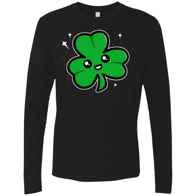 T-Shirts Black / Small Super Cute Shamrock Men's Premium Long Sleeve