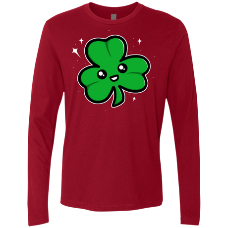T-Shirts Cardinal / Small Super Cute Shamrock Men's Premium Long Sleeve