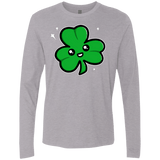T-Shirts Heather Grey / Small Super Cute Shamrock Men's Premium Long Sleeve