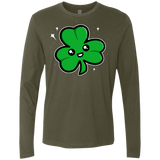 T-Shirts Military Green / Small Super Cute Shamrock Men's Premium Long Sleeve