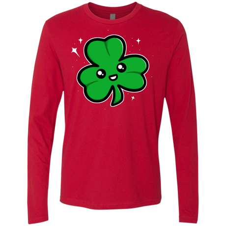 T-Shirts Red / Small Super Cute Shamrock Men's Premium Long Sleeve