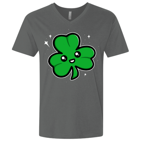 T-Shirts Heavy Metal / X-Small Super Cute Shamrock Men's Premium V-Neck