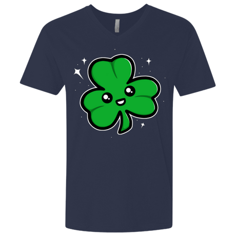 T-Shirts Midnight Navy / X-Small Super Cute Shamrock Men's Premium V-Neck
