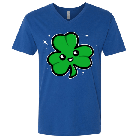 T-Shirts Royal / X-Small Super Cute Shamrock Men's Premium V-Neck
