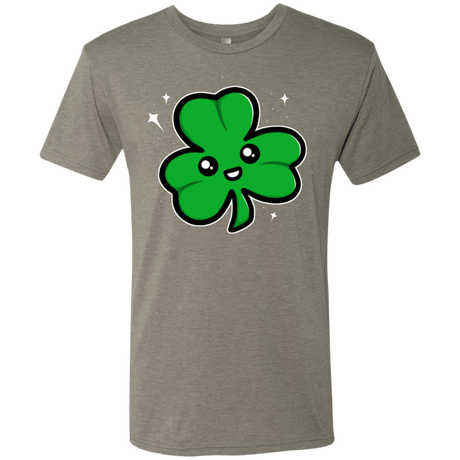 T-Shirts Venetian Grey / Small Super Cute Shamrock Men's Triblend T-Shirt