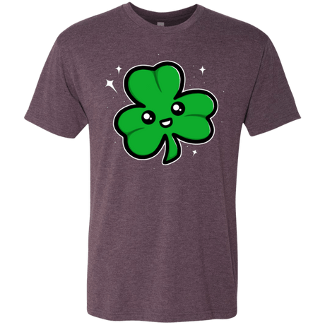 T-Shirts Vintage Purple / Small Super Cute Shamrock Men's Triblend T-Shirt