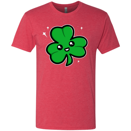 T-Shirts Vintage Red / Small Super Cute Shamrock Men's Triblend T-Shirt