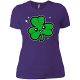 T-Shirts Purple / X-Small Super Cute Shamrock Women's Premium T-Shirt