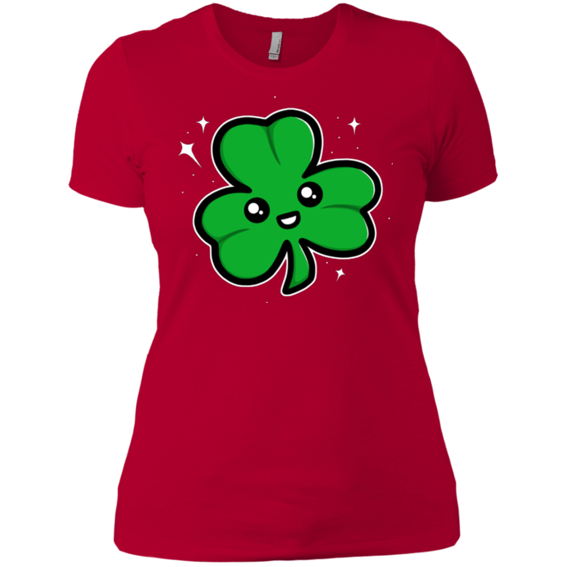 T-Shirts Red / X-Small Super Cute Shamrock Women's Premium T-Shirt