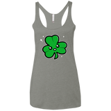T-Shirts Venetian Grey / X-Small Super Cute Shamrock Women's Triblend Racerback Tank
