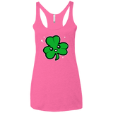 T-Shirts Vintage Pink / X-Small Super Cute Shamrock Women's Triblend Racerback Tank