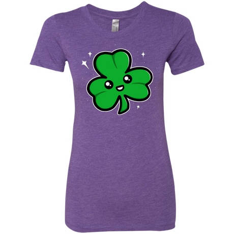 T-Shirts Purple Rush / Small Super Cute Shamrock Women's Triblend T-Shirt