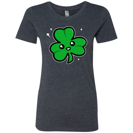 T-Shirts Vintage Navy / Small Super Cute Shamrock Women's Triblend T-Shirt
