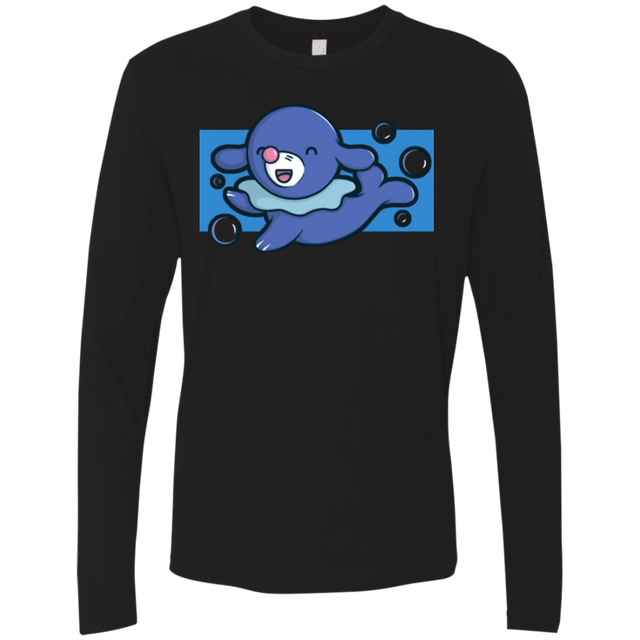 T-Shirts Black / Small Super Cute Starter Popplio Men's Premium Long Sleeve