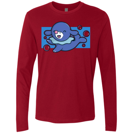 T-Shirts Cardinal / Small Super Cute Starter Popplio Men's Premium Long Sleeve