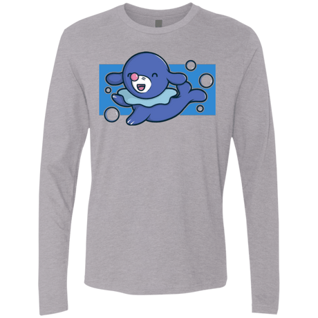 T-Shirts Heather Grey / Small Super Cute Starter Popplio Men's Premium Long Sleeve