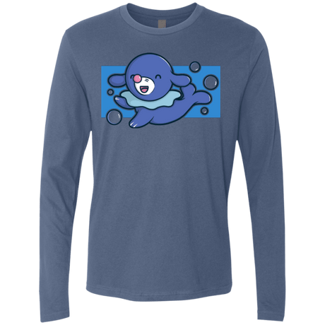 T-Shirts Indigo / Small Super Cute Starter Popplio Men's Premium Long Sleeve