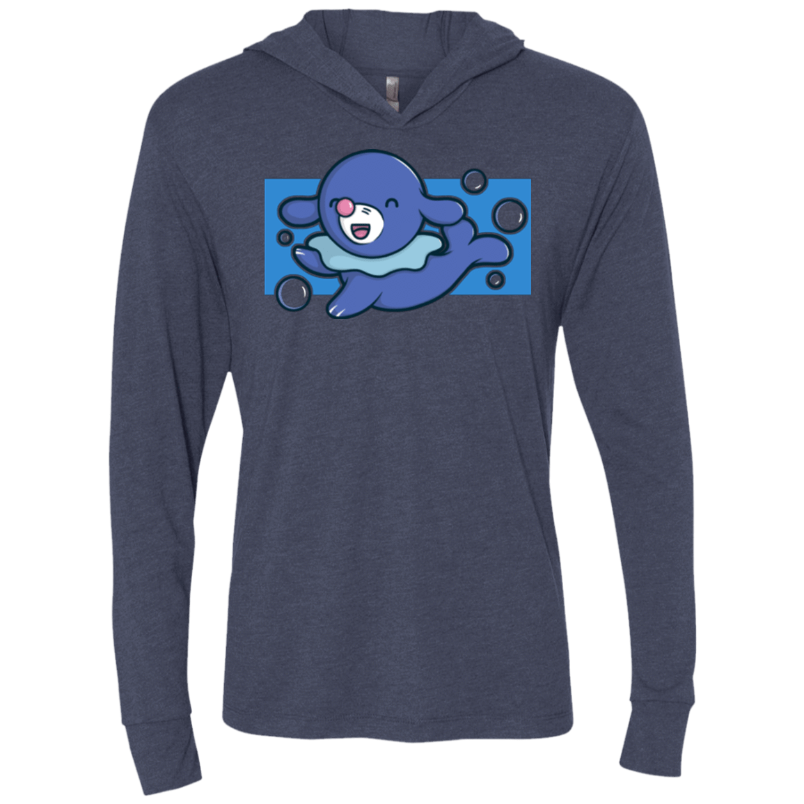 T-Shirts Vintage Navy / X-Small Super Cute Starter Popplio Triblend Long Sleeve Hoodie Tee