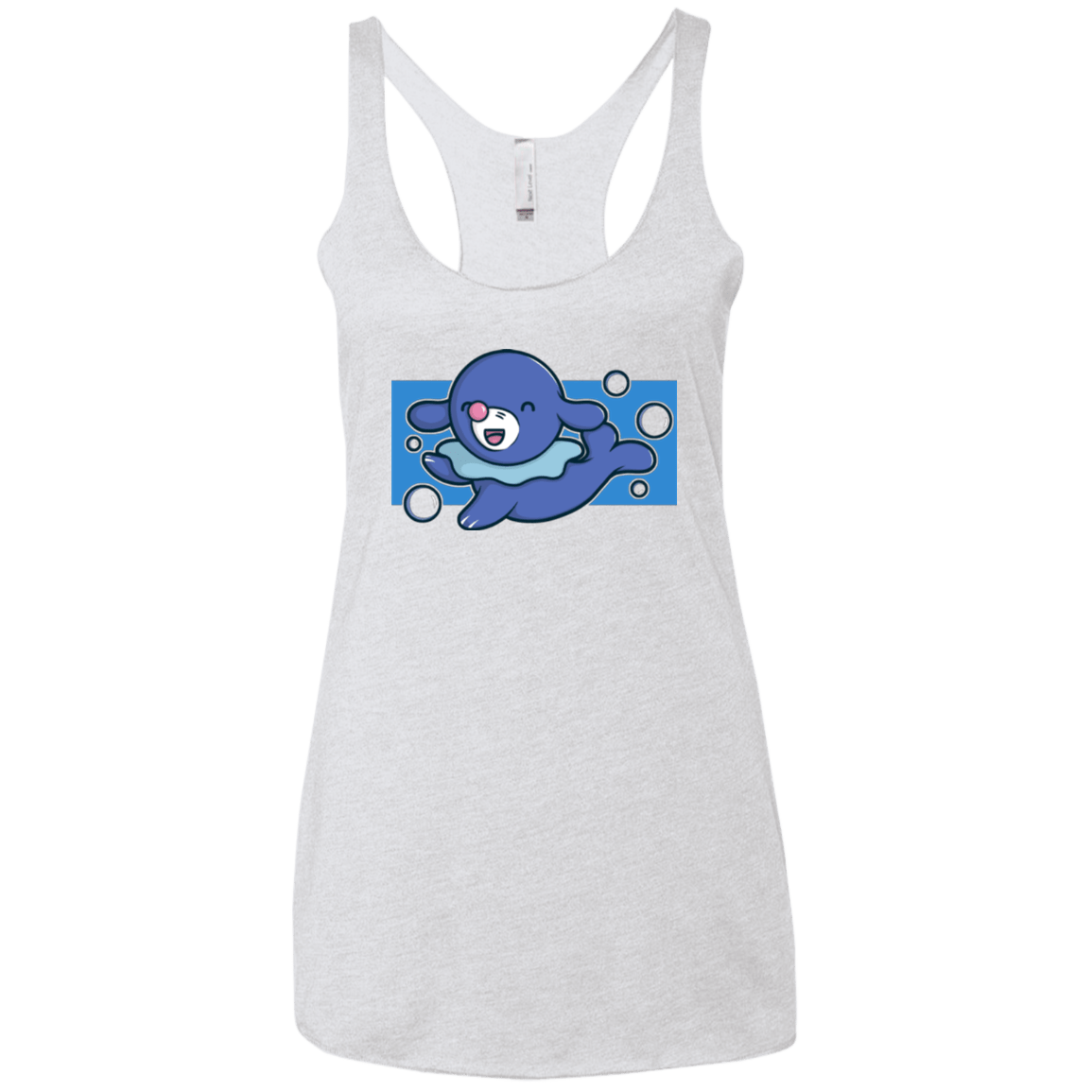 T-Shirts Heather White / X-Small Super Cute Starter Popplio Women's Triblend Racerback Tank