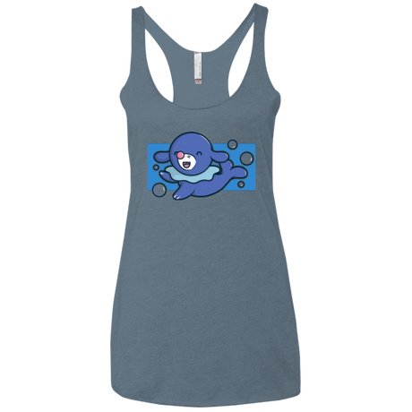 T-Shirts Indigo / X-Small Super Cute Starter Popplio Women's Triblend Racerback Tank