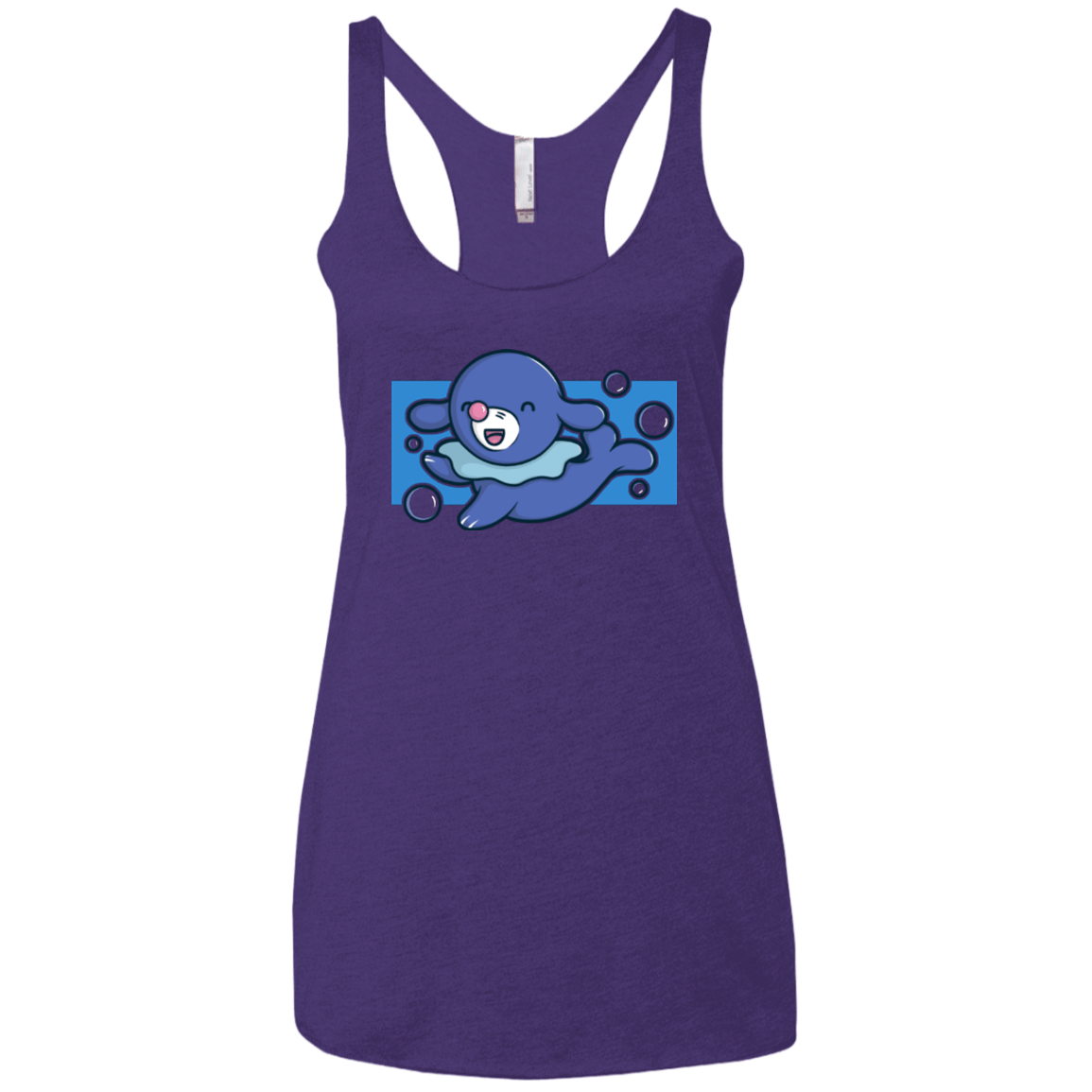 T-Shirts Purple / X-Small Super Cute Starter Popplio Women's Triblend Racerback Tank