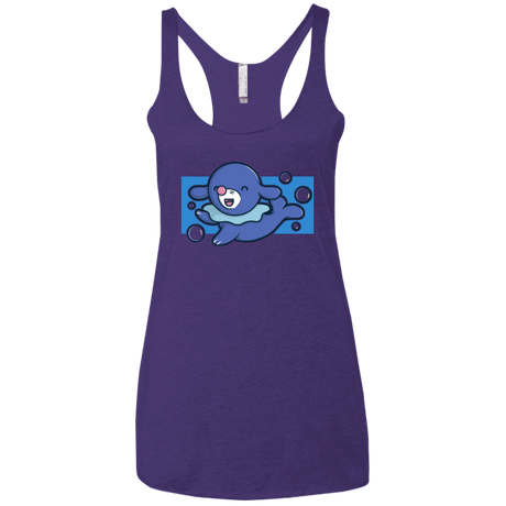 T-Shirts Purple / X-Small Super Cute Starter Popplio Women's Triblend Racerback Tank