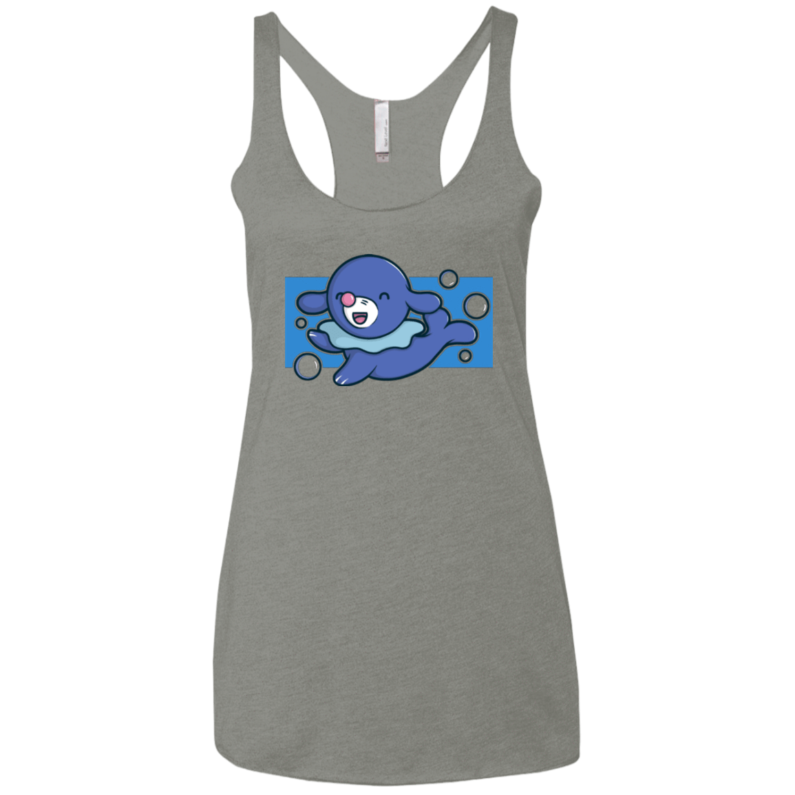 T-Shirts Venetian Grey / X-Small Super Cute Starter Popplio Women's Triblend Racerback Tank