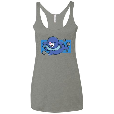 T-Shirts Venetian Grey / X-Small Super Cute Starter Popplio Women's Triblend Racerback Tank