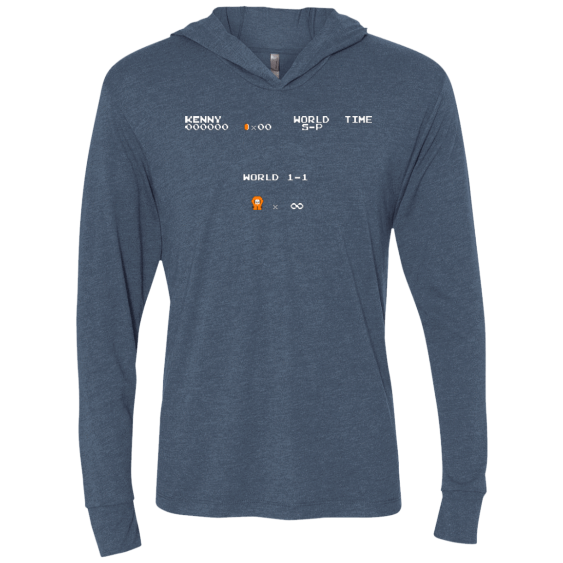 T-Shirts Indigo / X-Small Super Dead Bros Triblend Long Sleeve Hoodie Tee