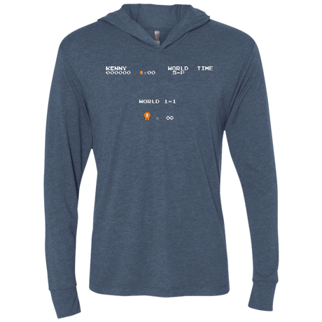 T-Shirts Indigo / X-Small Super Dead Bros Triblend Long Sleeve Hoodie Tee