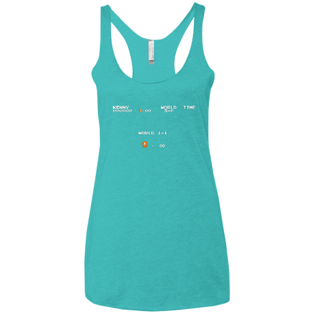 T-Shirts Tahiti Blue / X-Small Super Dead Bros Women's Triblend Racerback Tank
